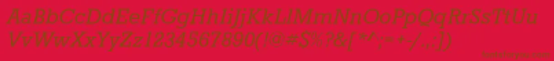 StaffordItalic Font – Brown Fonts on Red Background