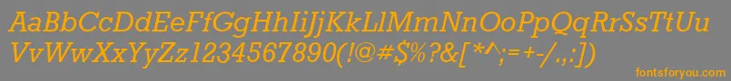 StaffordItalic Font – Orange Fonts on Gray Background