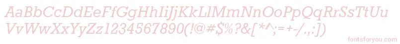 StaffordItalic Font – Pink Fonts on White Background