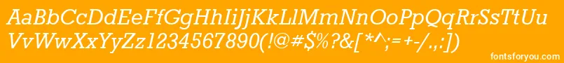 StaffordItalic Font – White Fonts on Orange Background