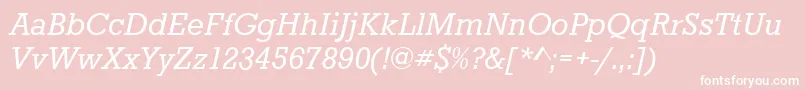 StaffordItalic Font – White Fonts on Pink Background