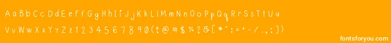 Lyemuelookkreung Font – White Fonts on Orange Background