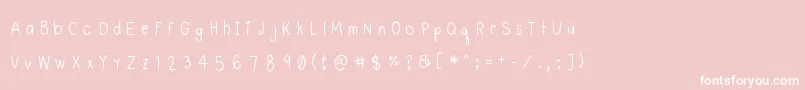 Lyemuelookkreung Font – White Fonts on Pink Background