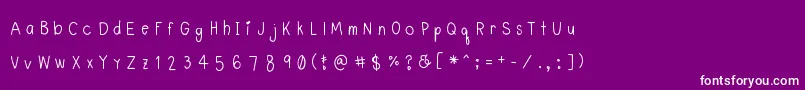 Lyemuelookkreung Font – White Fonts on Purple Background