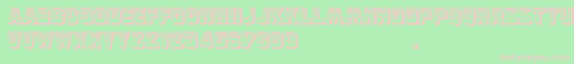 Simson-Schriftart – Rosa Schriften auf grünem Hintergrund