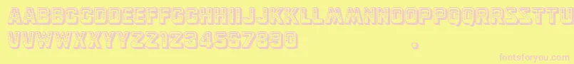 Simson Font – Pink Fonts on Yellow Background