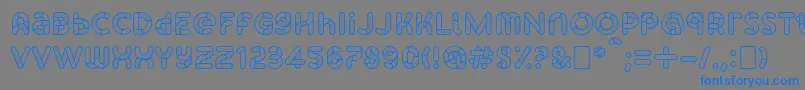 Шрифт SkrovapartsOutlinedotted1 – синие шрифты на сером фоне