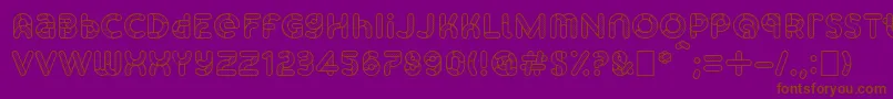 SkrovapartsOutlinedotted1-Schriftart – Braune Schriften auf violettem Hintergrund