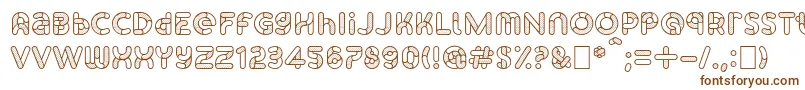 Шрифт SkrovapartsOutlinedotted1 – коричневые шрифты на белом фоне