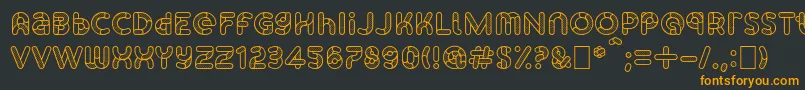 Шрифт SkrovapartsOutlinedotted1 – оранжевые шрифты на чёрном фоне