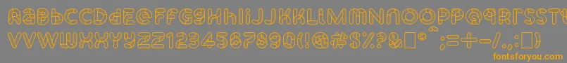SkrovapartsOutlinedotted1 Font – Orange Fonts on Gray Background