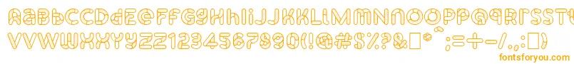 SkrovapartsOutlinedotted1-Schriftart – Orangefarbene Schriften auf weißem Hintergrund