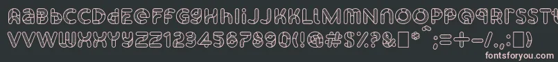 SkrovapartsOutlinedotted1-fontti – vaaleanpunaiset fontit mustalla taustalla