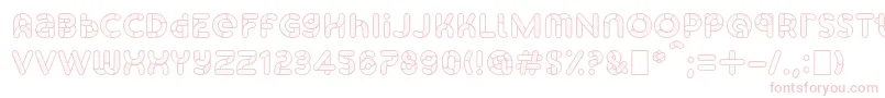 フォントSkrovapartsOutlinedotted1 – 白い背景にピンクのフォント