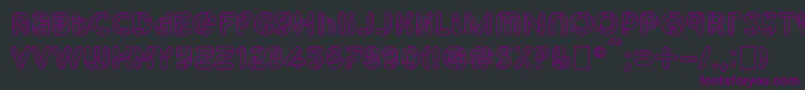 SkrovapartsOutlinedotted1-Schriftart – Violette Schriften auf schwarzem Hintergrund
