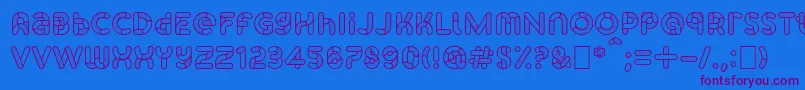 Fonte SkrovapartsOutlinedotted1 – fontes roxas em um fundo azul