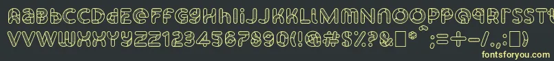 Шрифт SkrovapartsOutlinedotted1 – жёлтые шрифты на чёрном фоне