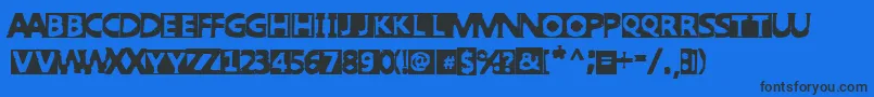 PunkWest Font – Black Fonts on Blue Background