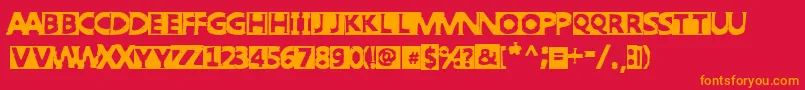 PunkWest Font – Orange Fonts on Red Background