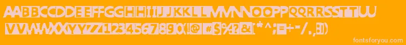 PunkWest Font – Pink Fonts on Orange Background