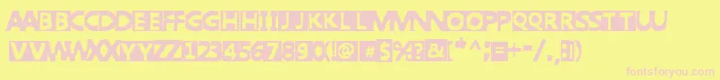 PunkWest Font – Pink Fonts on Yellow Background