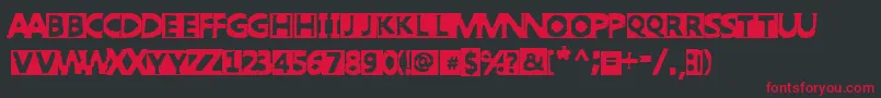 PunkWest Font – Red Fonts on Black Background