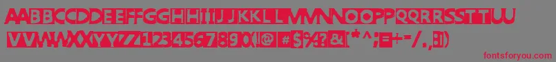 PunkWest Font – Red Fonts on Gray Background