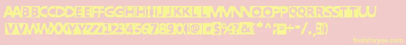 PunkWest Font – Yellow Fonts on Pink Background