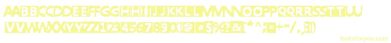 PunkWest Font – Yellow Fonts on White Background