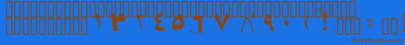 BKidnap Font – Brown Fonts on Blue Background