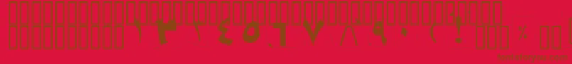 フォントBKidnap – 赤い背景に茶色の文字