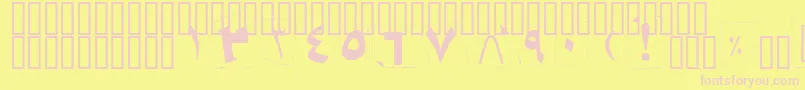 BKidnap-Schriftart – Rosa Schriften auf gelbem Hintergrund