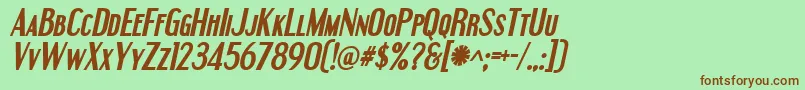 Engeboit Font – Brown Fonts on Green Background