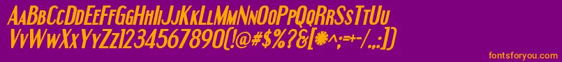 Engeboit Font – Orange Fonts on Purple Background