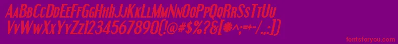 Engeboit Font – Red Fonts on Purple Background