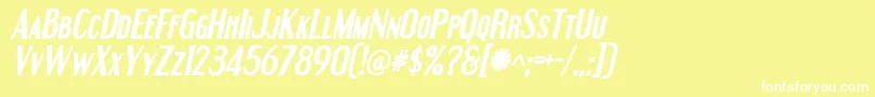 Engeboit Font – White Fonts on Yellow Background