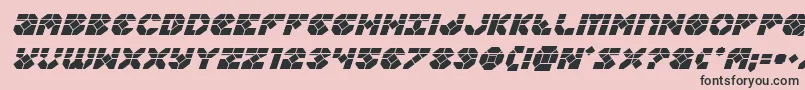 フォントZoomrunnerlaserital – ピンクの背景に黒い文字