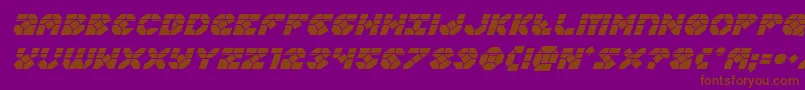 Zoomrunnerlaserital Font – Brown Fonts on Purple Background
