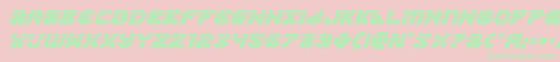 Zoomrunnerlaserital Font – Green Fonts on Pink Background