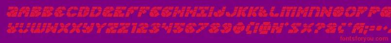 Zoomrunnerlaserital Font – Red Fonts on Purple Background