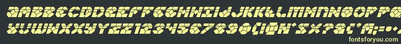 Zoomrunnerlaserital Font – Yellow Fonts on Black Background