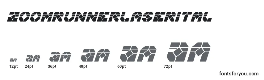 Zoomrunnerlaserital Font Sizes
