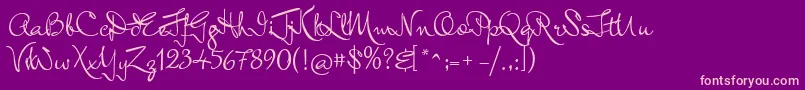 MrKeningbeck Font – Pink Fonts on Purple Background