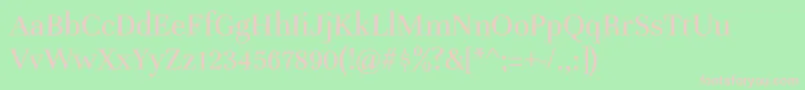 UnnaRegular Font – Pink Fonts on Green Background