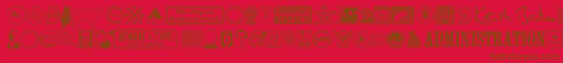 Mailg Font – Brown Fonts on Red Background