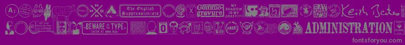 Mailg Font – Gray Fonts on Purple Background
