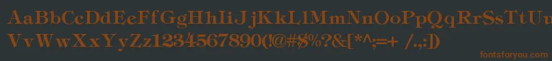 Tiffanyc Font – Brown Fonts on Black Background