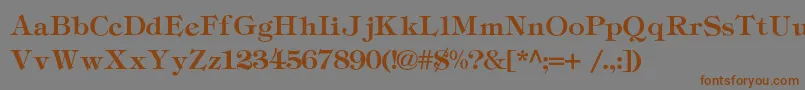 Шрифт Tiffanyc – коричневые шрифты на сером фоне