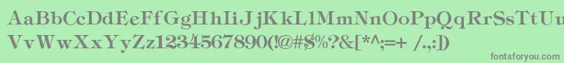 Tiffanyc Font – Gray Fonts on Green Background