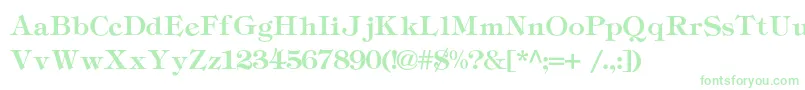 Tiffanyc Font – Green Fonts on White Background